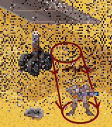 Each turn the scout agents only advance a few wary steps. If they spot an alien someone else will shoot at it. If it doesn't die the scout will retreat. This pictures shows the agent's entire move for this turn.