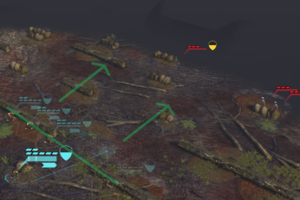 After contact squad breaks into a Line