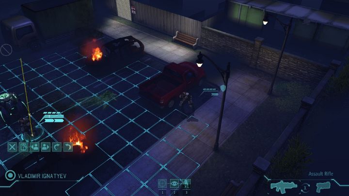 Similarly, the left corner of the truck is not visible
