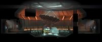 A satellite uplink.