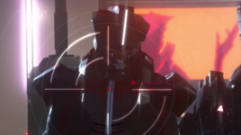 Advent soldier with Ethereal image behind it