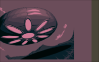BACK15.SCR: Used in this color palette when attempting to land at a crash/landing site. Is also used in a dark blue palette for detection with normal radar and red-orange with the Hyper-wave Decoder.